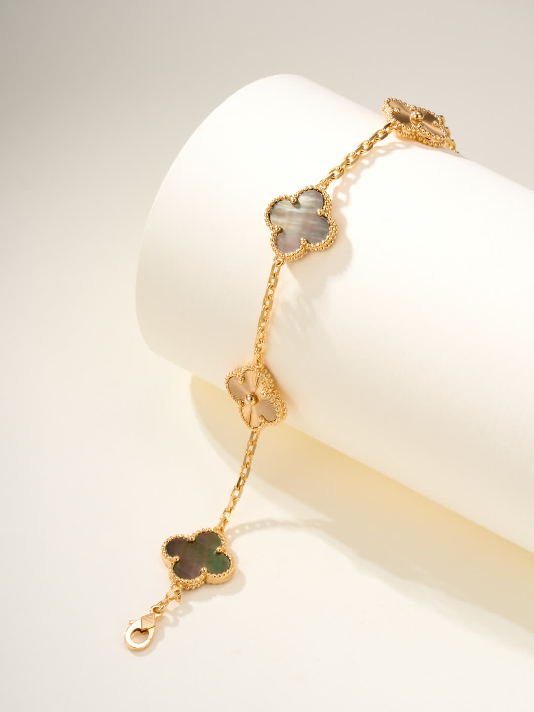 Van Cleef & Arpels Alhambra Gold Bracelet with Mother-of-Pearl